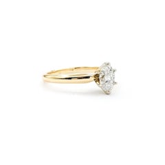 Classic Oval Diamond Ring in 14k Yellow Gold