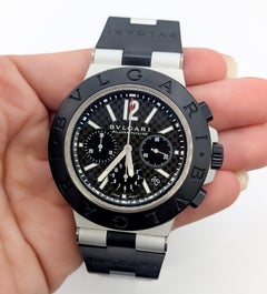 Bvlgari Diagono Aluminium AC44TA 44mm Chronograph Watch