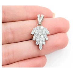 Radiant Diamond Pendant in Platinum