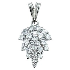 Radiant Diamond Pendant in Platinum