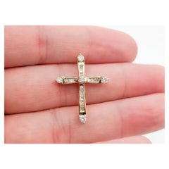 Diamond Cross Pendant in 14k Yellow Gold