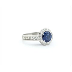 Regal Sapphire & Diamant Ring in Platin