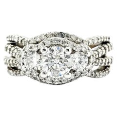 Brillanter Diamant-Brautring aus 14k Weißgold