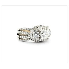 Brillanter Diamant-Brautring aus 14k Weißgold