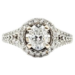 Anello con diamante Brilliante in oro bianco 14k