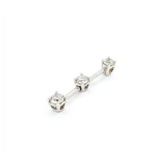 3-Stone Diamond Pendant in 14k White Gold