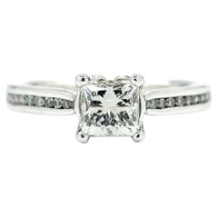 Radiant Diamond Ring in 18k White Gold