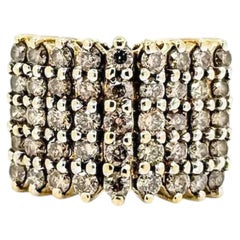 Radiant Champagne Diamond Ring in 10k Gold