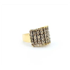 Radiant Champagne Diamond Ring in 10k Gold