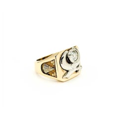 Shriner Ring with Old European Cut Diamond in 10k & 14k Gold