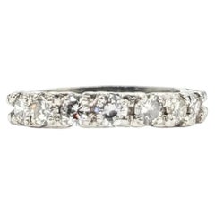 Bague de mariage en diamant vintage en platine