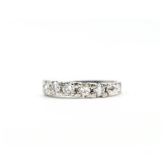 Bague de mariage en diamant vintage en platine