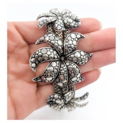 John Hardy Weizen Kette 3 Flower Armband aus Sterling Silber