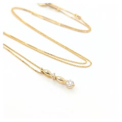 Diamond Bar Pendant Necklace in 18k Yellow Gold