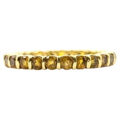 Eternity Citrine Ring in 18k Yellow Gold