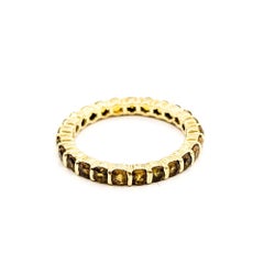 Eternity Citrine Ring in 18k Yellow Gold