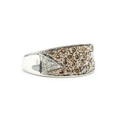 Triangle Diamond Ring in 14k White Gold