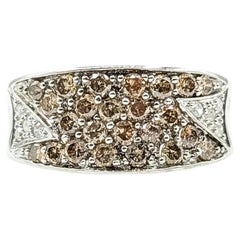Triangle Diamond Ring in 14k White Gold