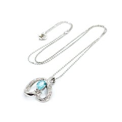 Paraiba Tourmaline & Diamond Pendant in 850pt