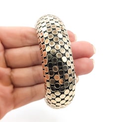 John Hardy Dot Dot Cuff Bracelet en or jaune 18k et argent sterling