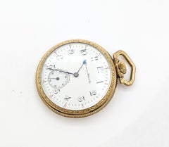 Edwardian Hampden Watch Co. Safety Pinion Gold-Plated Pocket Watch
