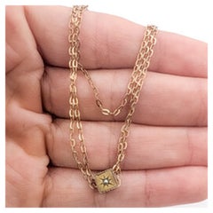 Seed Pearl Pocket Watch Fob Chain in 10K Rose Gold