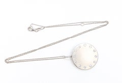 Simon G Diamond Disc Pendant Necklace in 18k White Gold