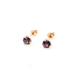 Orecchini con spinello in oro rosa 14k