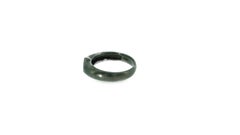 Anello in oro bianco 18 carati con diamante taglio "shield" anodizzato
