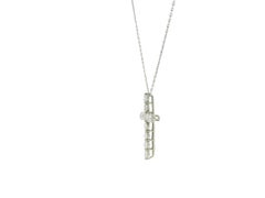 Tiffany & Co Platinum Diamond pedant on 18K White Gold Custom Chain