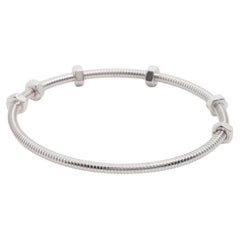 Écrou de Cartier, taille « 19 », bracelet en or blanc 18 carats, avec boîte et papiers