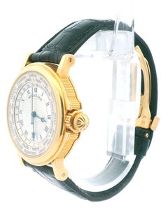 Breguet Marine 3700BA Hora Mundi 18K YG World Time Dial Vintage Watch