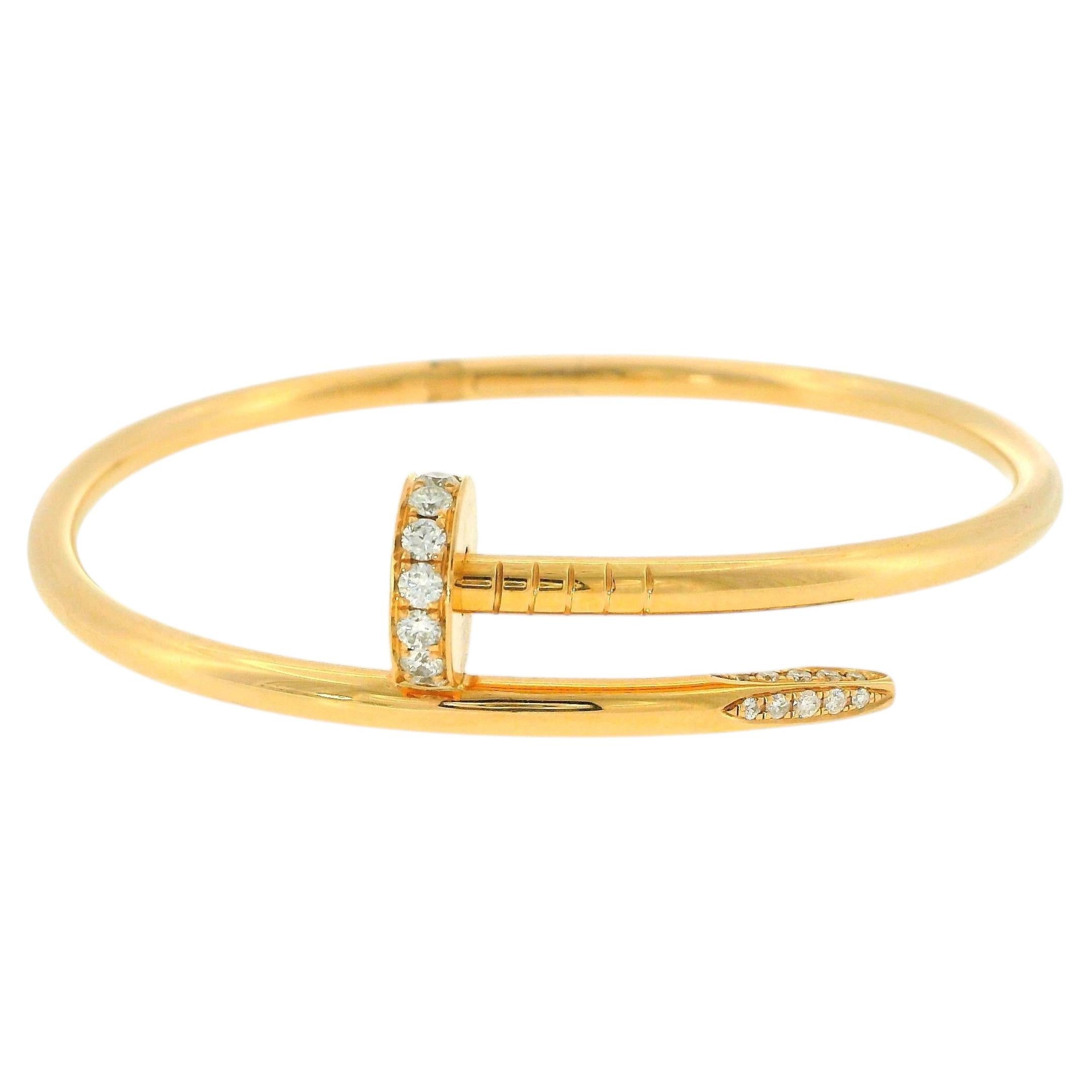 Cartier „Juste un Clou“-Armband, klassisches Modell, Diamanten im Angebot