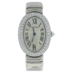 Cartier Baignoire WB5097L2 18K White Gold Diamond Casque D'or Box & Papares