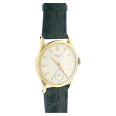 Reloj vintage Patek Philippe Calatrava 96 de oro amarillo de 18 quilates con documentos de archivo de 1948