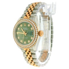 Reloj Rolex Datejust 279381RBR para mujer, con esfera de diamantes verdes, caja y documentación - 2024
