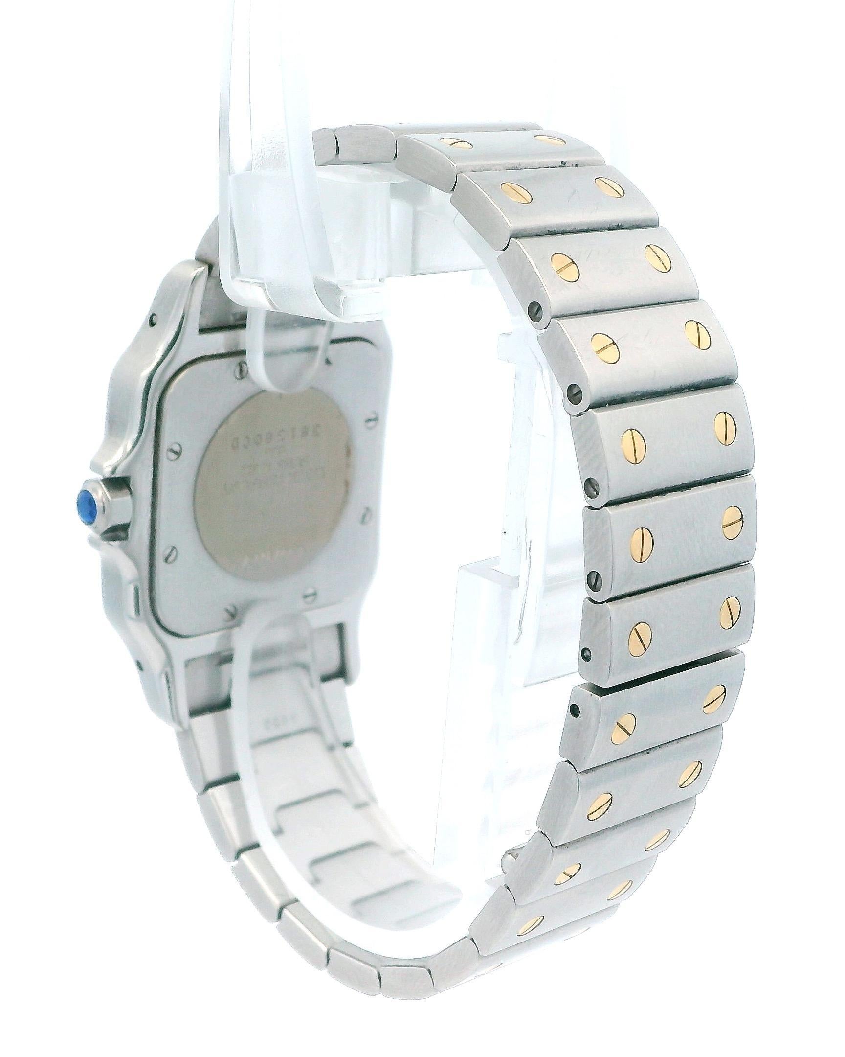 Cartier Santos de Cartier Galbée W20011C4 Zweifarbig Unpoliert im Angebot 3
