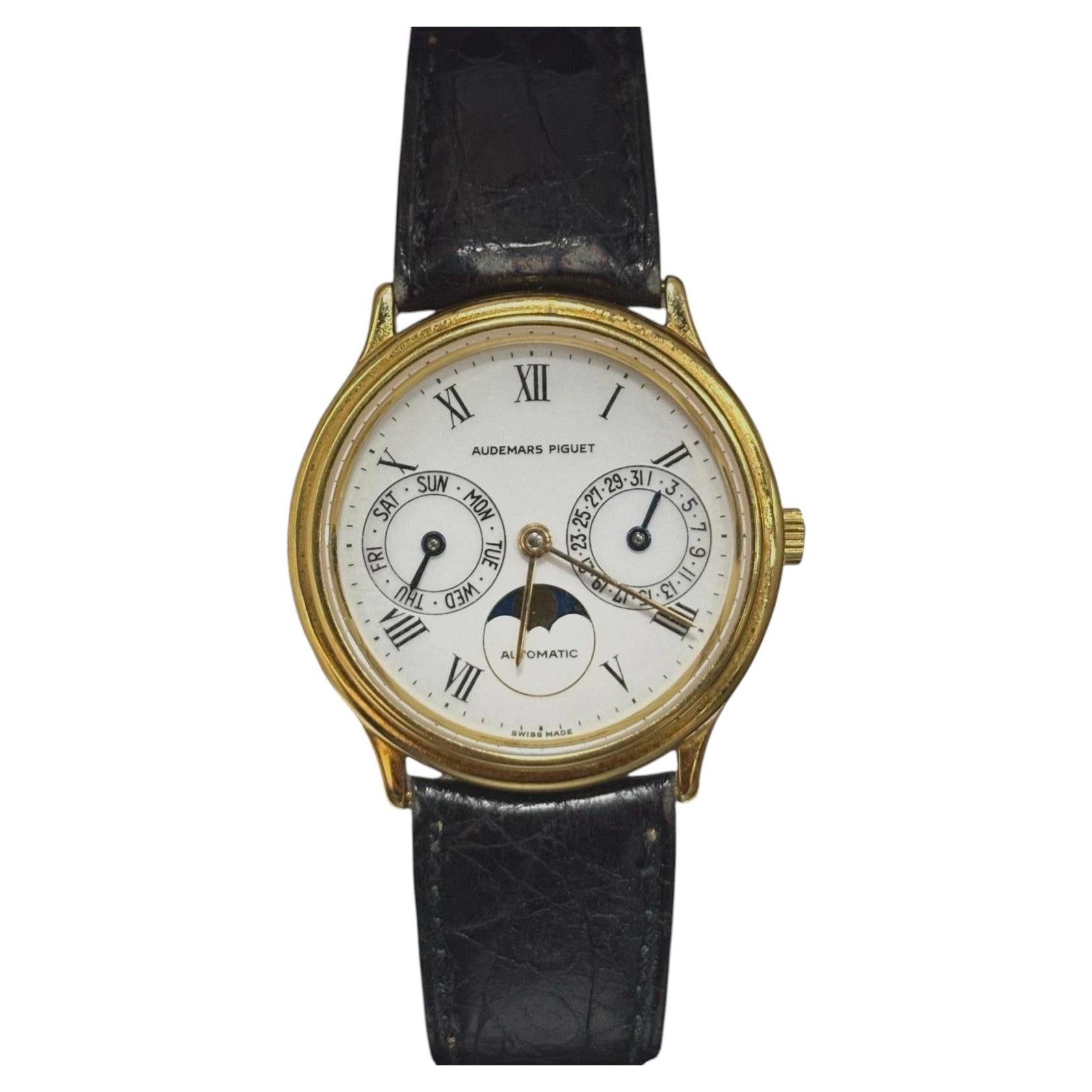 Montre Audemars Piguet Day-Date Moonphase 25589BA en or jaune 18 carats en vente