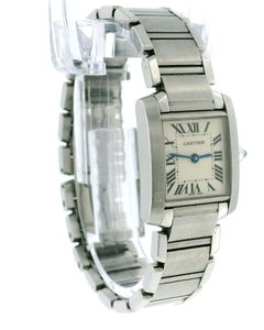 Orologio da donna Cartier Tank Française W51008Q3, modello piccolo in acciaio, al quarzo