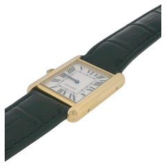 Cartier Tank Solo W1018755 18k Yellow Gold Ladies Watch W/Papers 2012