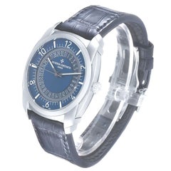Vacheron Constantin 4500S Quai De L'ile Date Blue Dial Steel Mens Watch