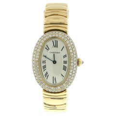 Cartier Baignoire 18K Yellow Gold Diamond 1950 1 Ladies Watch