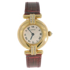 Cartier Paris Rivoli 18k Gelbgold Diamant-Gepäck- und Faltschnalle-Uhr mit Faltschließe