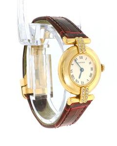 Cartier Paris Rivoli 18k Gelbgold Diamant-Gepäck- und Faltschnalle-Uhr mit Faltschließe