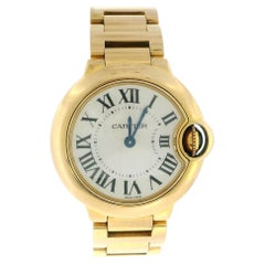 Cartier Ballon Bleu W69001Z2/ 3006 Yellow Gold Silver Dial Ladies Watch