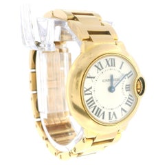 Cartier Ballon Bleu W69001Z2/ 3006 Yellow Gold Silver Dial Ladies Watch