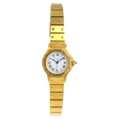 Cartier Santos 09060 Octagon 18k Yellow Gold Watch