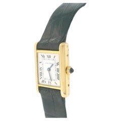 Reloj Cartier Tank Paris 78087 de oro amarillo de 18 quilates con cuerda manual