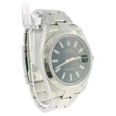Reloj Rolex Datejust II 116300 de 41 mm, de acero con esfera azul, para hombre, con caja y tarjeta - 2012