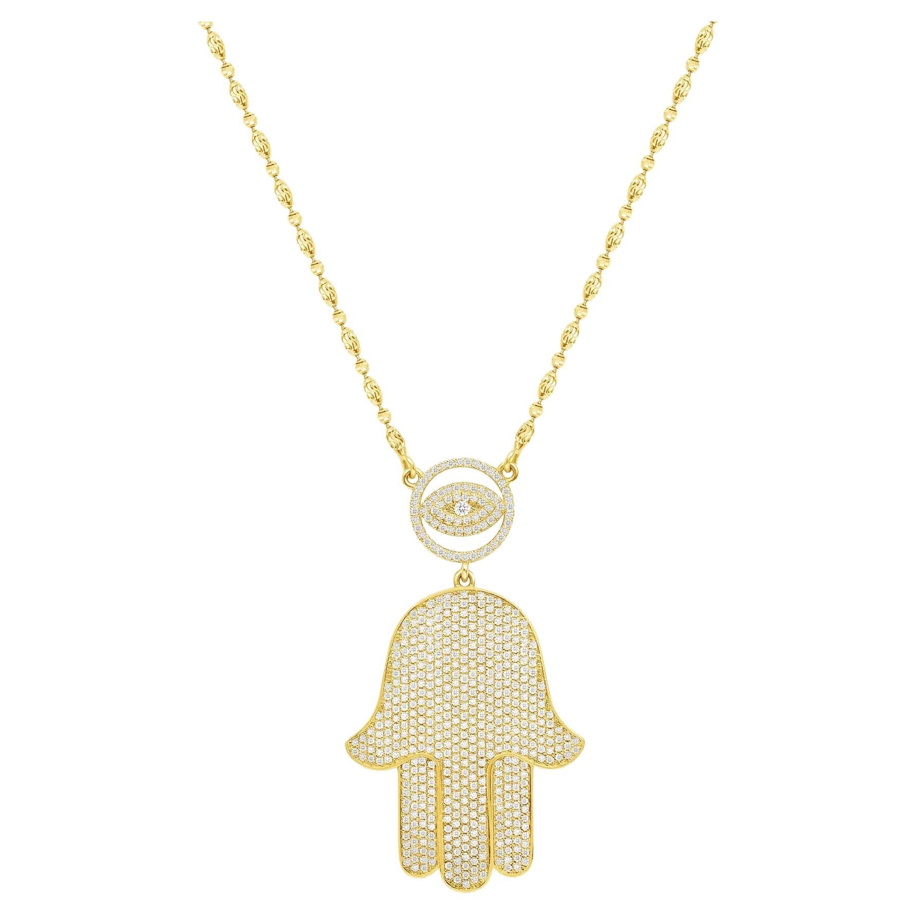 24k gold hamsa necklace deals
